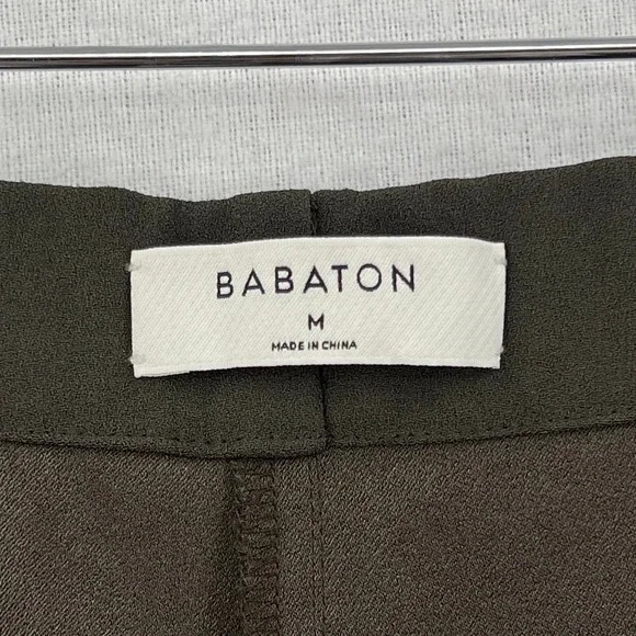 ARITZIA BABATON Dexter Pants Womens Medium Green High rise Pull On Triacetate - Picture 8 of 16